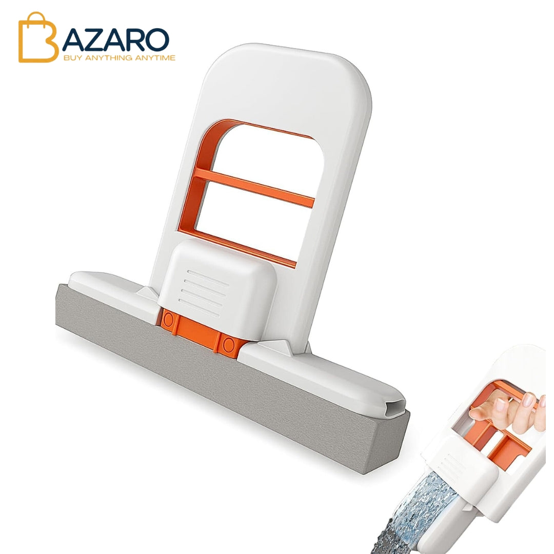 Mini Foldable Desktop Mop, White Orange