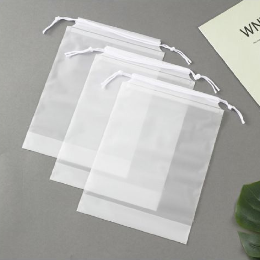 12PCS Shoe Bags for Travel, Transparent Shoe Organizers Pouch with Rope