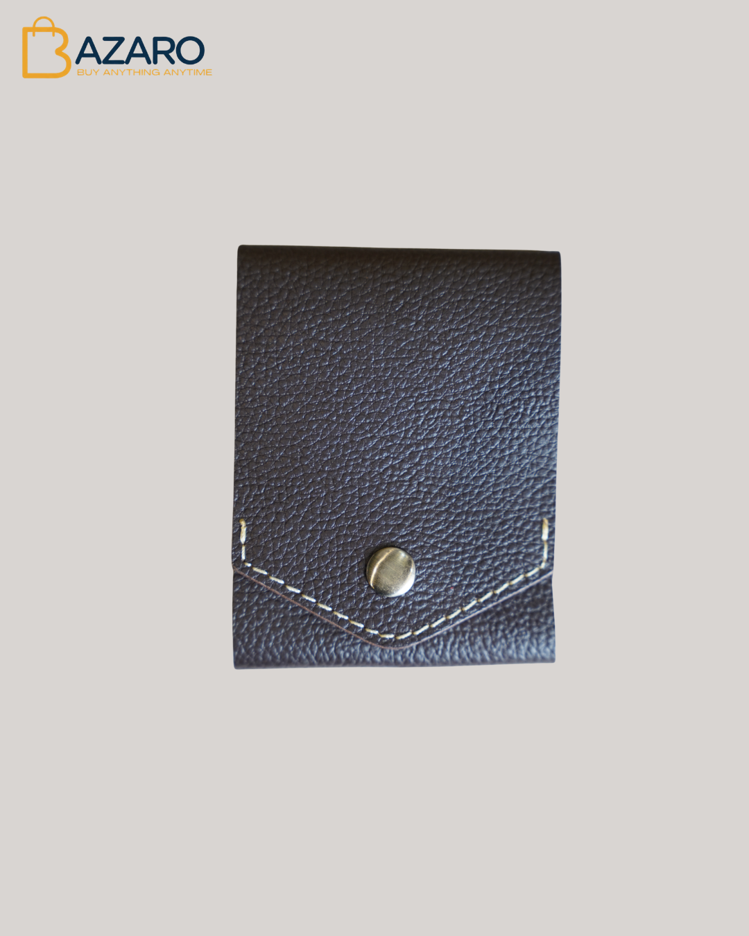 Handcrafted Genuine Dark Brown Leather Wallet with free leather keychain | slim & compact design