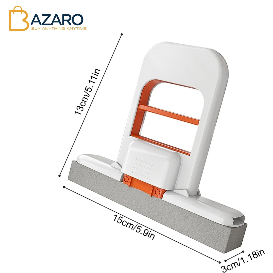 Mini Foldable Desktop Mop, White Orange