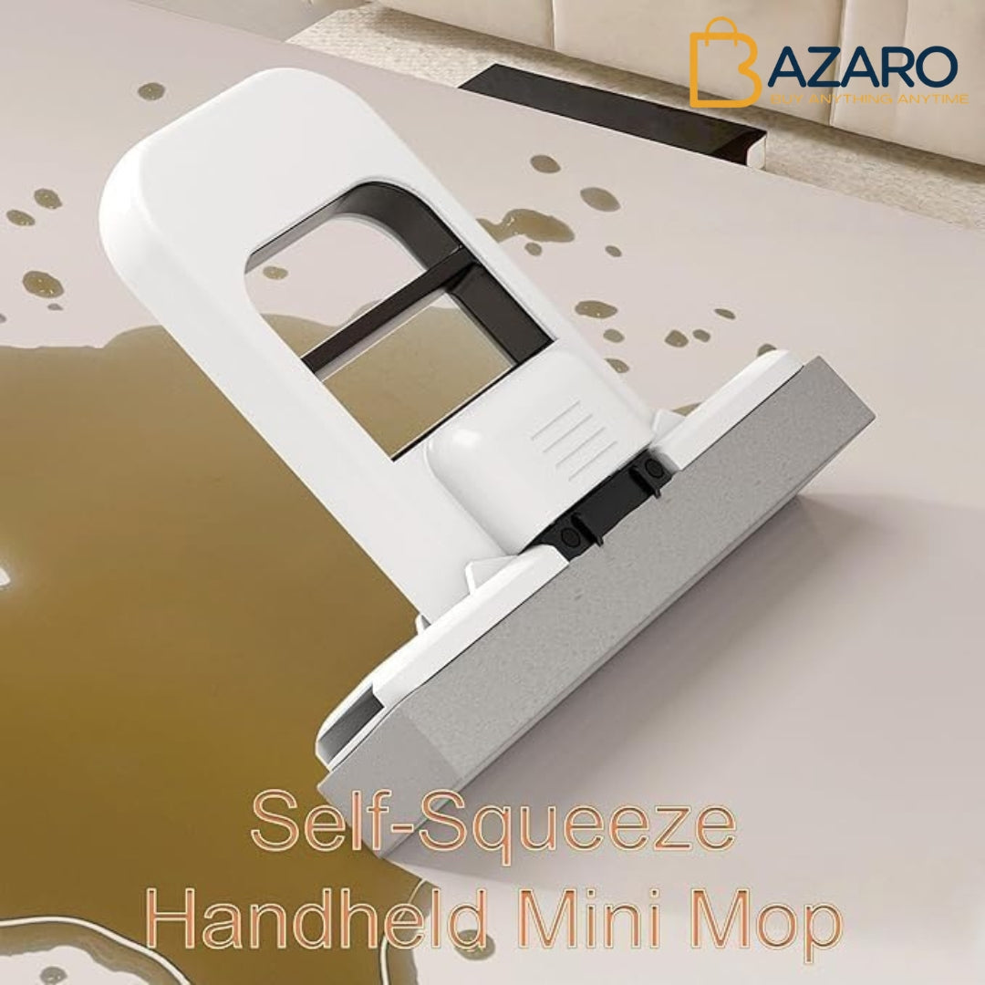 Mini Foldable Desktop Mop, White Orange