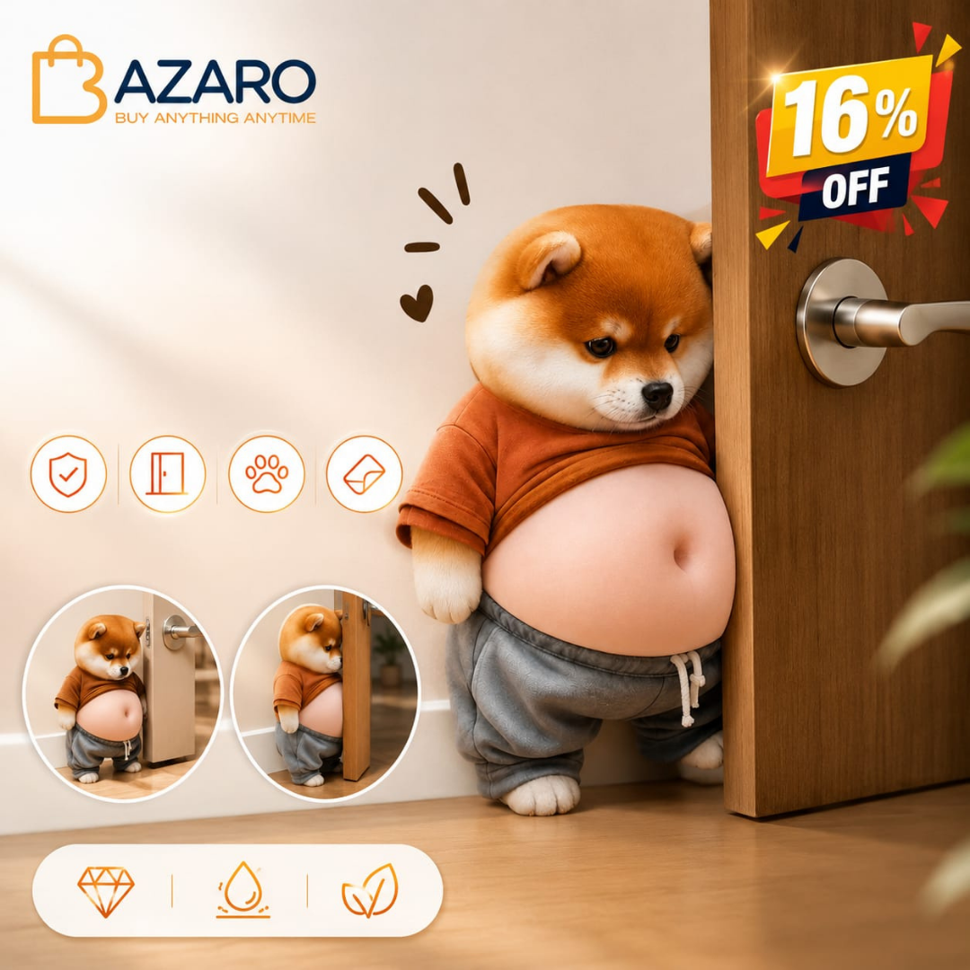 3D Shiba Inu Dog Belly Sticker,Door Stopper Wall Protector