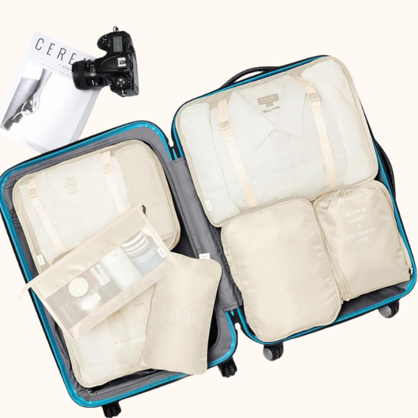 VAGREEZ Travel Luggage Packing Organizers Set with Toiletry Bag
