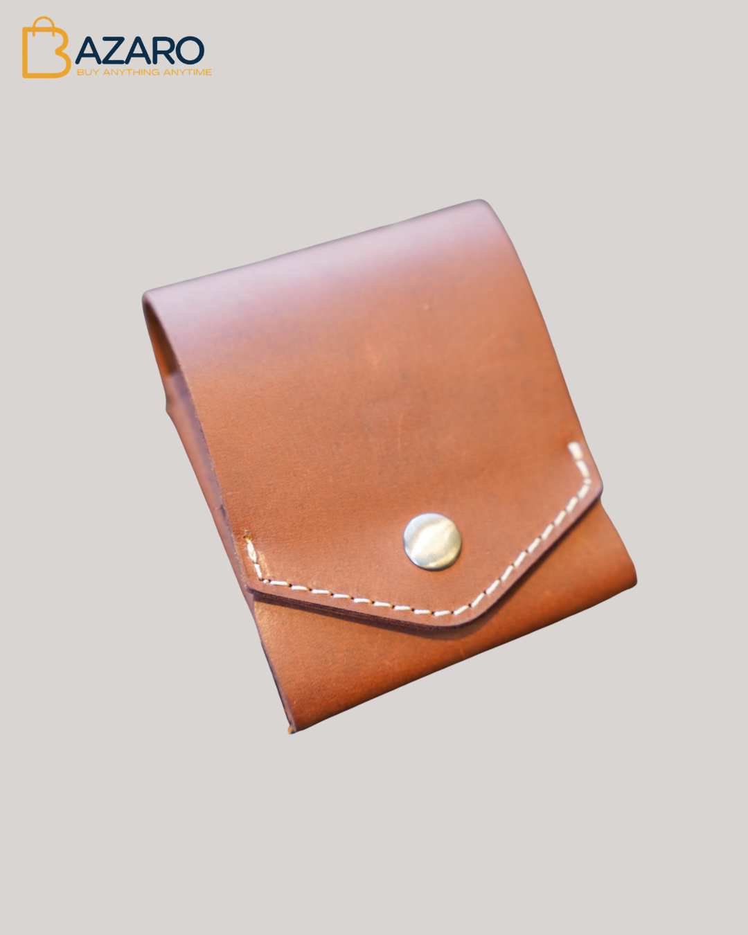 Handcrafted Genuine brown Leather Wallet with free leather keychain | Slim & Compact design