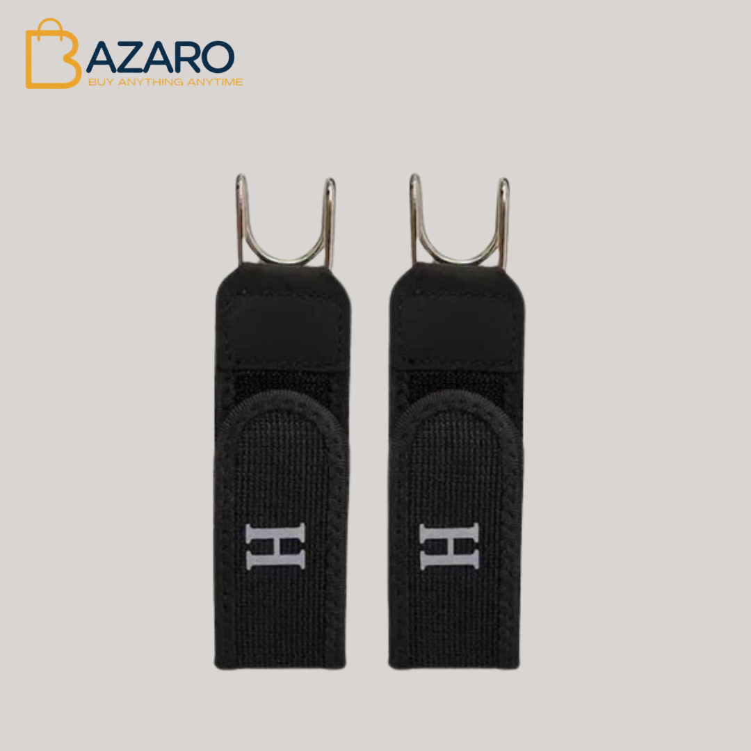 2PCS Tactical Metal Hook Elastic Belt, Adjustable Side Tactical Belt, Jeans Pants 1.5 Inches Wide and Easy To Use