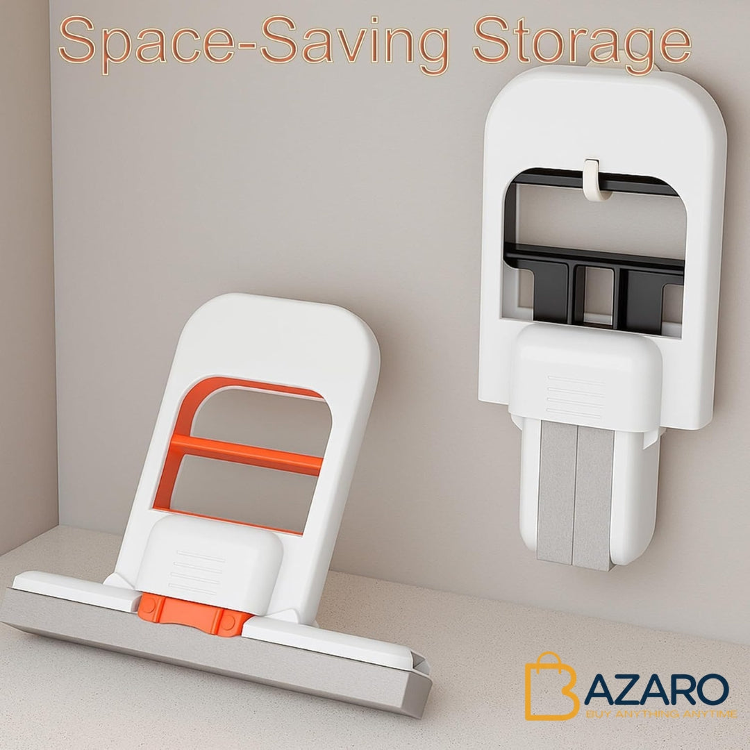 Mini Foldable Desktop Mop, White Orange