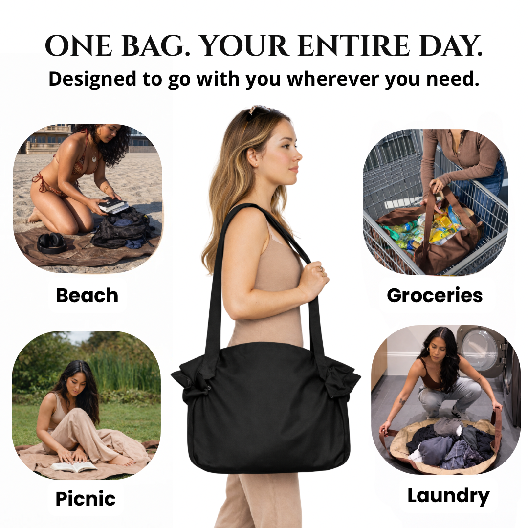 Oversized Lightweight Nylon Shoulder Tote Bag – Casual Everyday Handbag