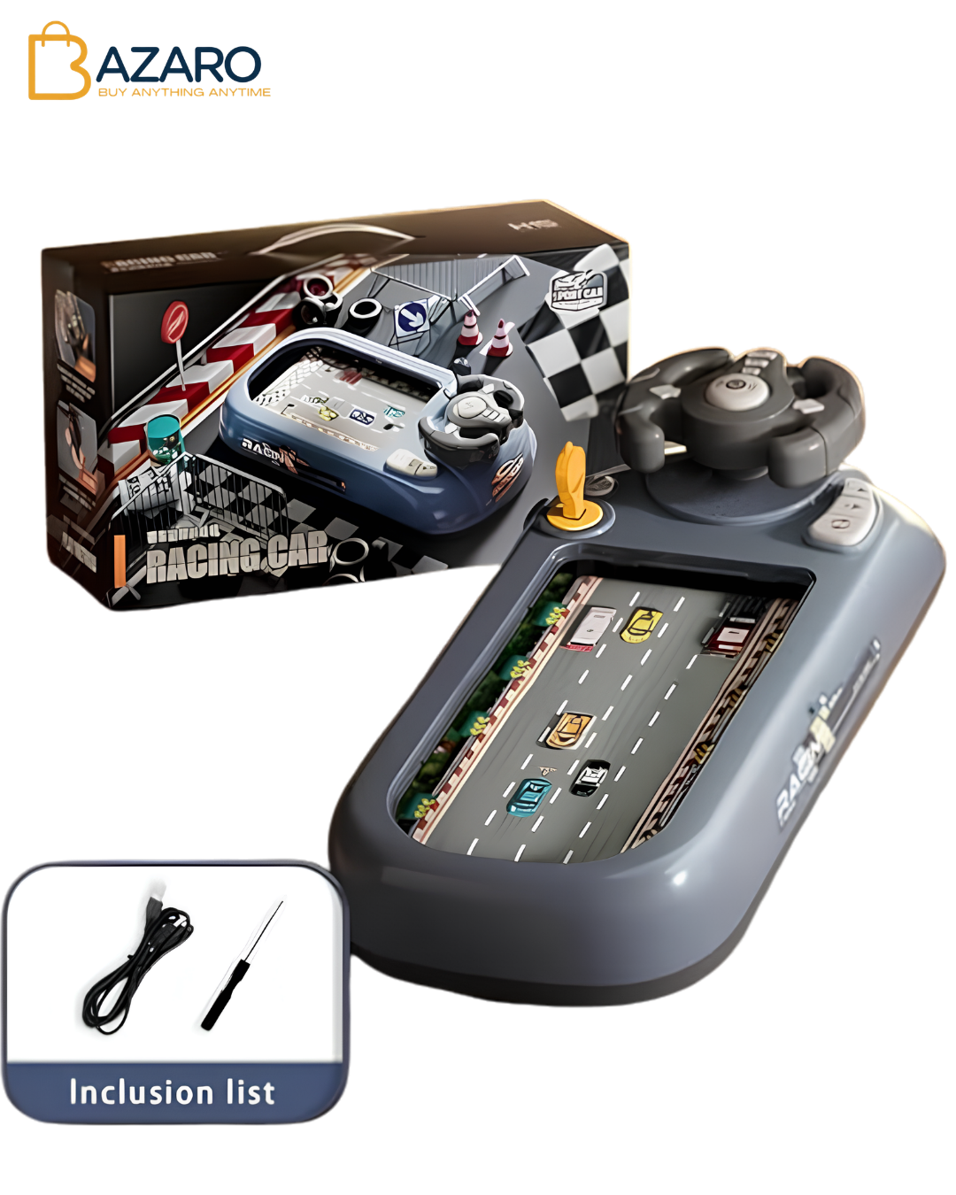 Beacron Musical Steering Wheel Toys for Boys 4-6, Toddler Simulated Driving Racing Car Game with Sound