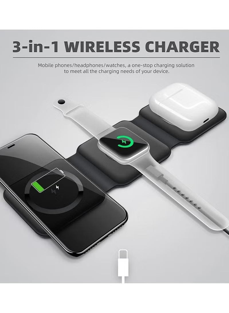 3-in-1 Foldable Wireless Magnetic Charging Station