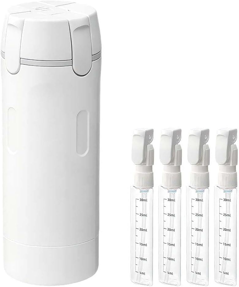 4 in 1 Travel Dispenser, 4 Pack 30ML Travel Bottles for Toiletries, Leak Proof Travel Size Containers, Portable Containers for Shampoo Lotion Conditioner Cream