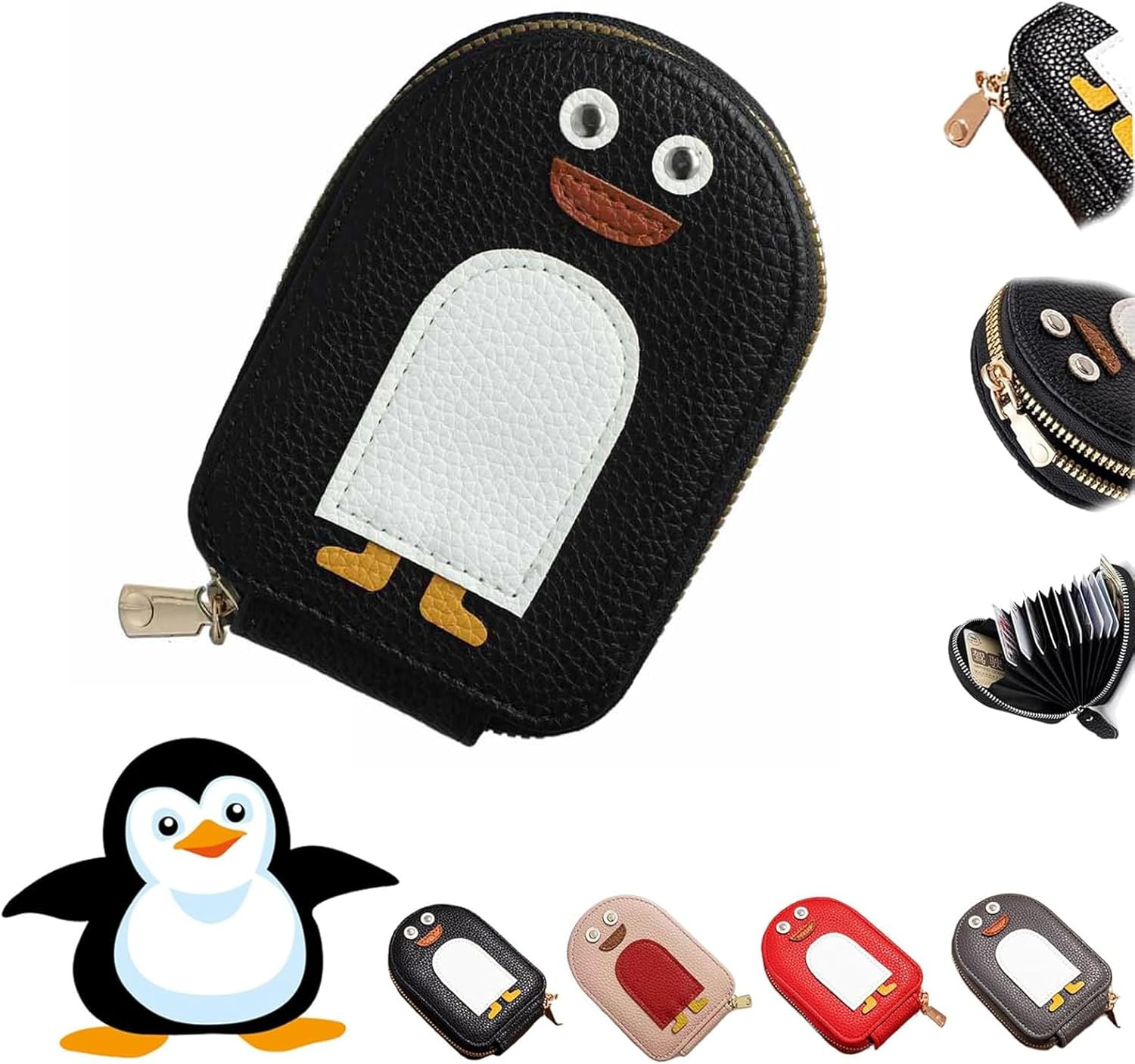 Cute Penguins PU Credit Card Coin Wallet