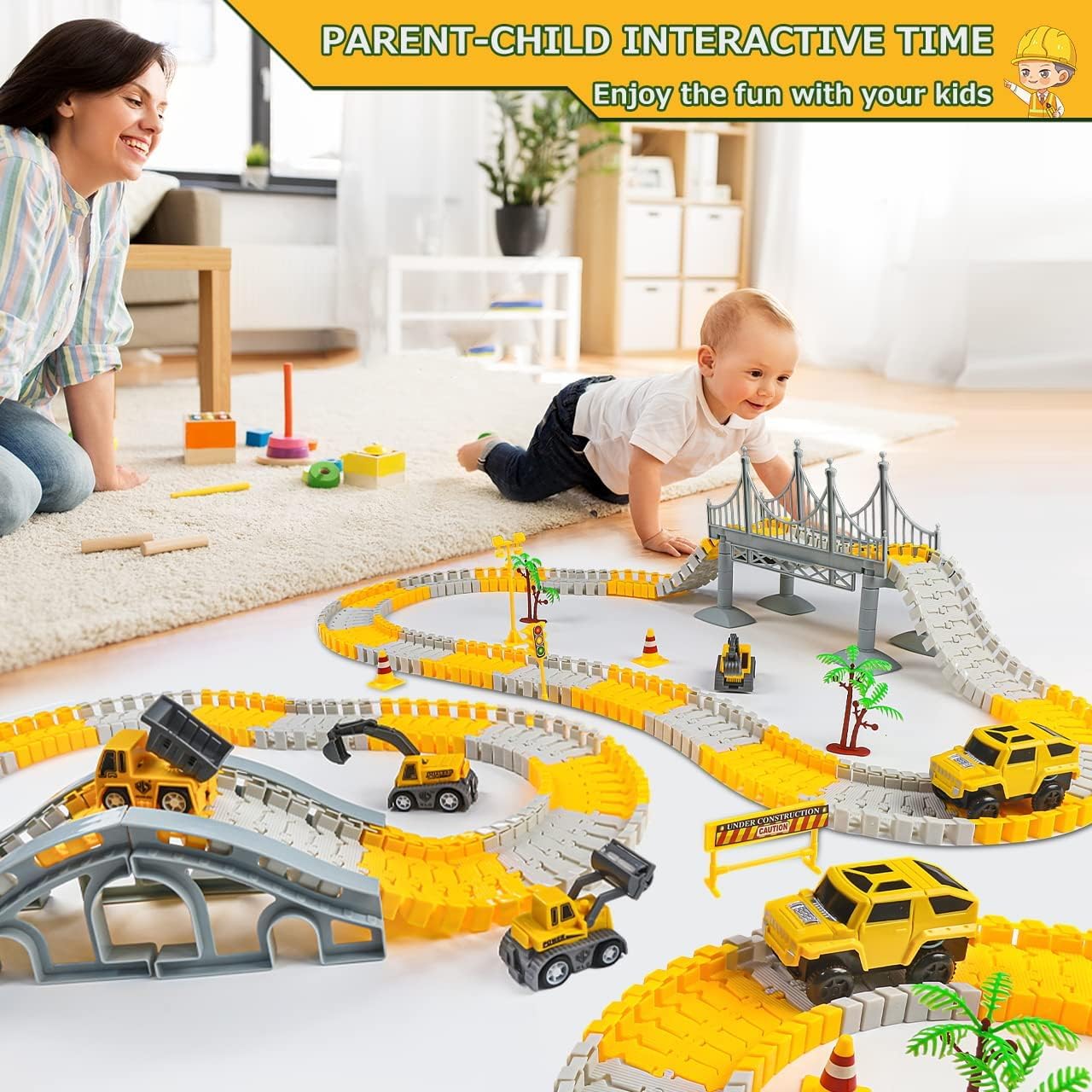 Construction Race Tracks for Kids Toys, Track Set, Gifts For Kids