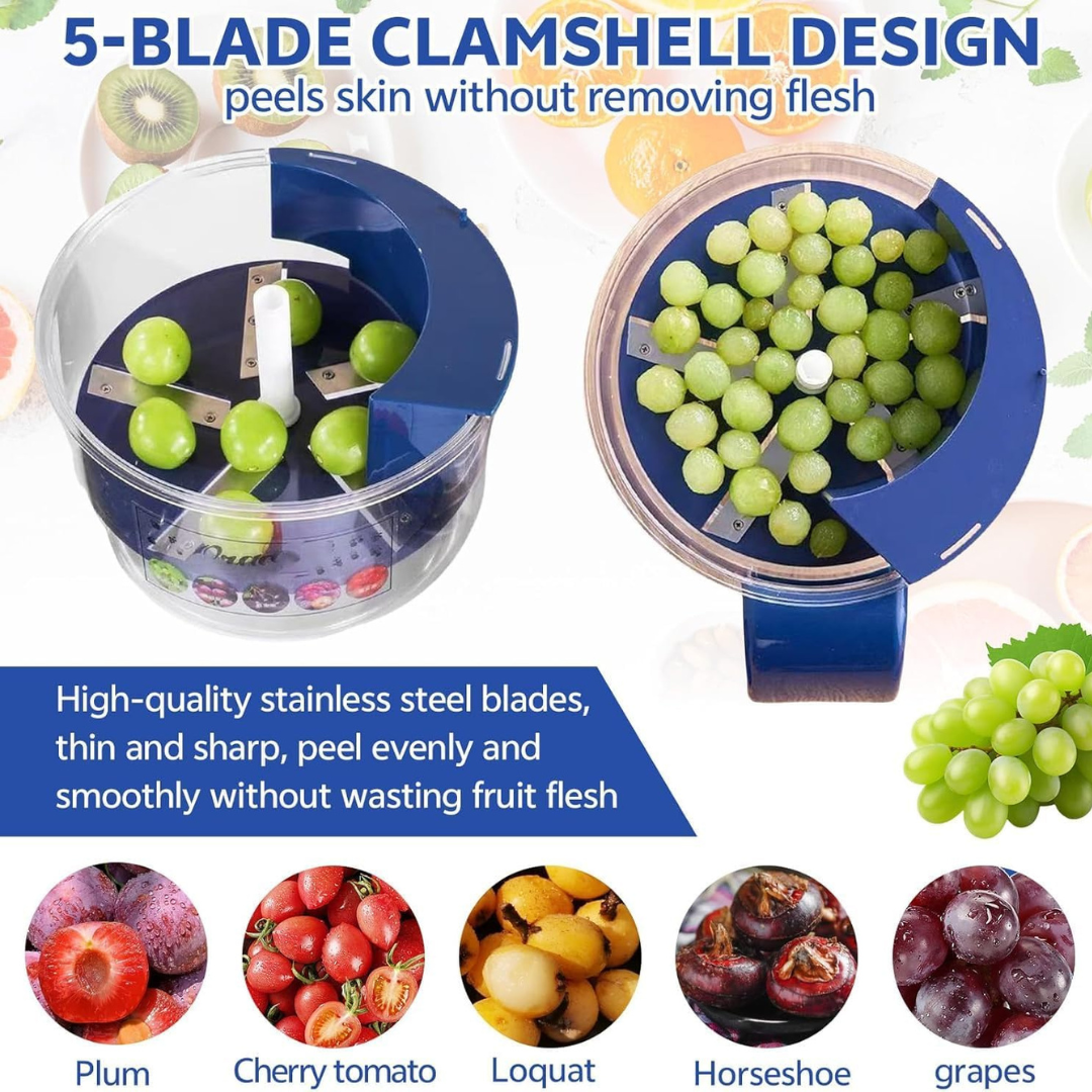Electric Peeler Machine for Grapes Garlic Cherry & Tomato - Smart Peeling Machine for Home Kitchen