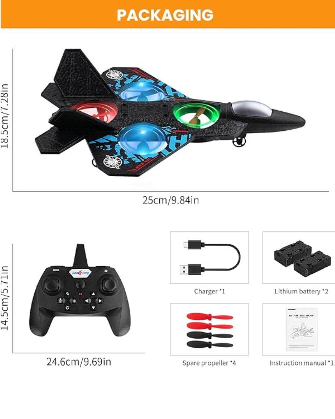 RC Plane 2.4GHz Remote Control Plane L0712 Quadcopter Hovering with Auto Hovering Fighter Aircraft RC Airplane RTF for Beginner