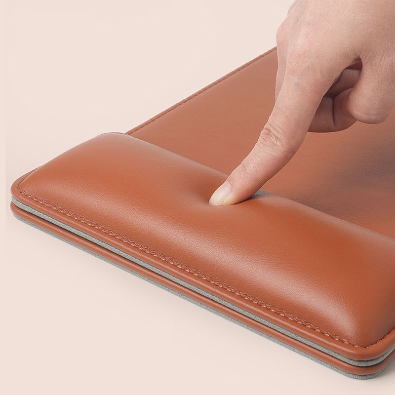 Premium Leather Mouse Pad with Magnetic Wrist Rest