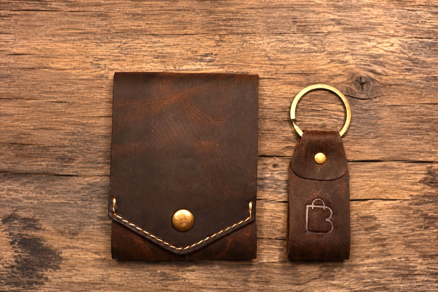 Arabian Roast | Handcrafted Genuine Coffee Brown Leather Wallet with free leather keychain | Slim & Compact design in USA free shipping to USA.