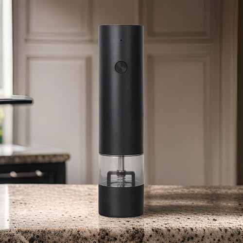 Electric Salt and Pepper Grinder Set Automatic Battery Pepper Mill Shakers Adjustable Coarseness Easy Filling Upgraded Larger Capacity with Led