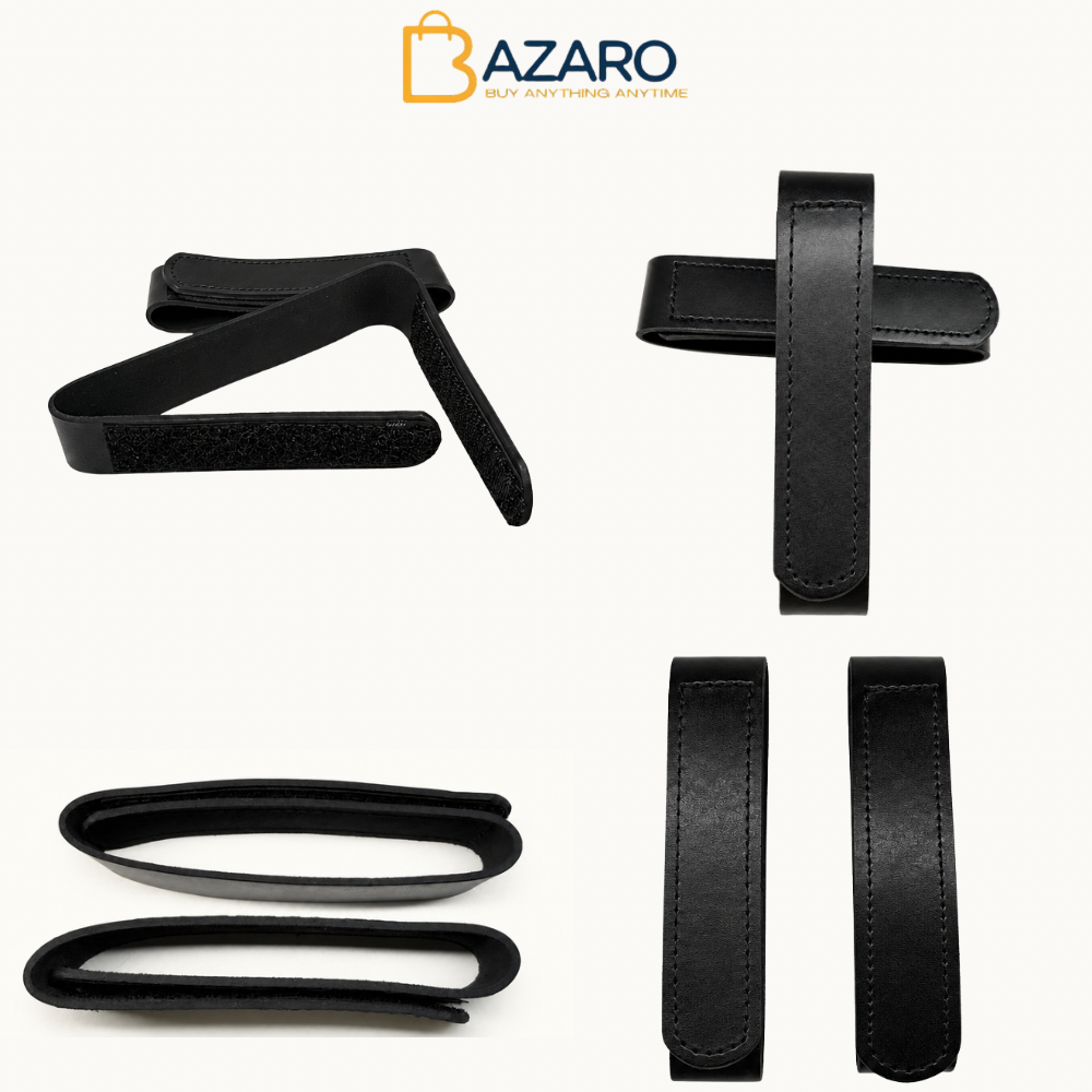 Handcrafted Genuine Leather Belt Loop Straps (Set of 2), Adjustable Side Leather Belt, Jeans Pants Wide and Easy To Use
