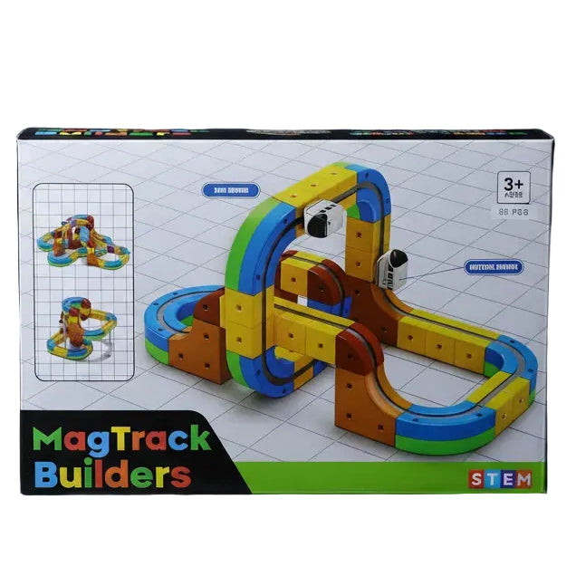 Train Track Fusion Set, Race Track with Cars, Flexible 3D Tracks Car Toys Loop 360°