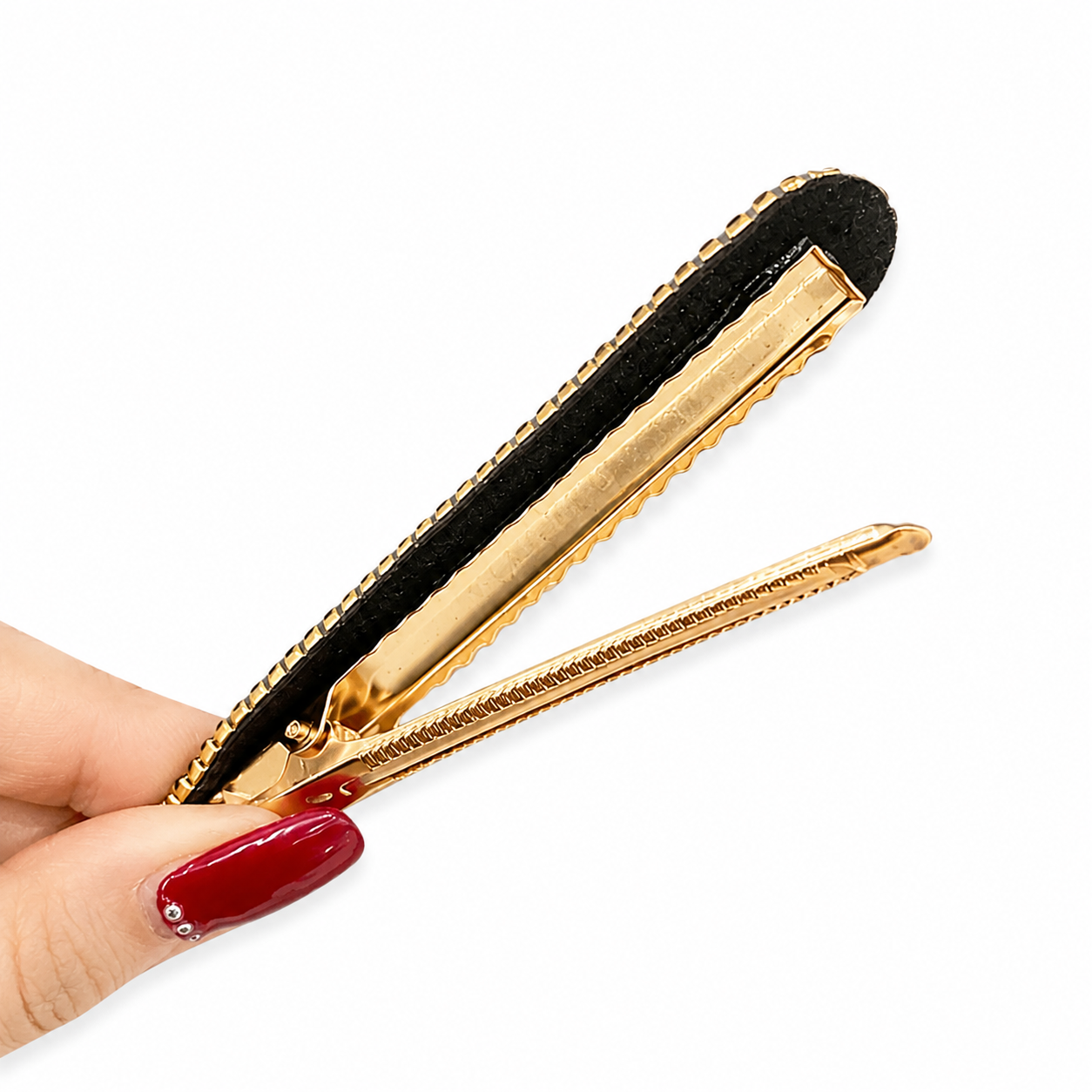 Luxury Brown Hair Barrettes – Monogram Design