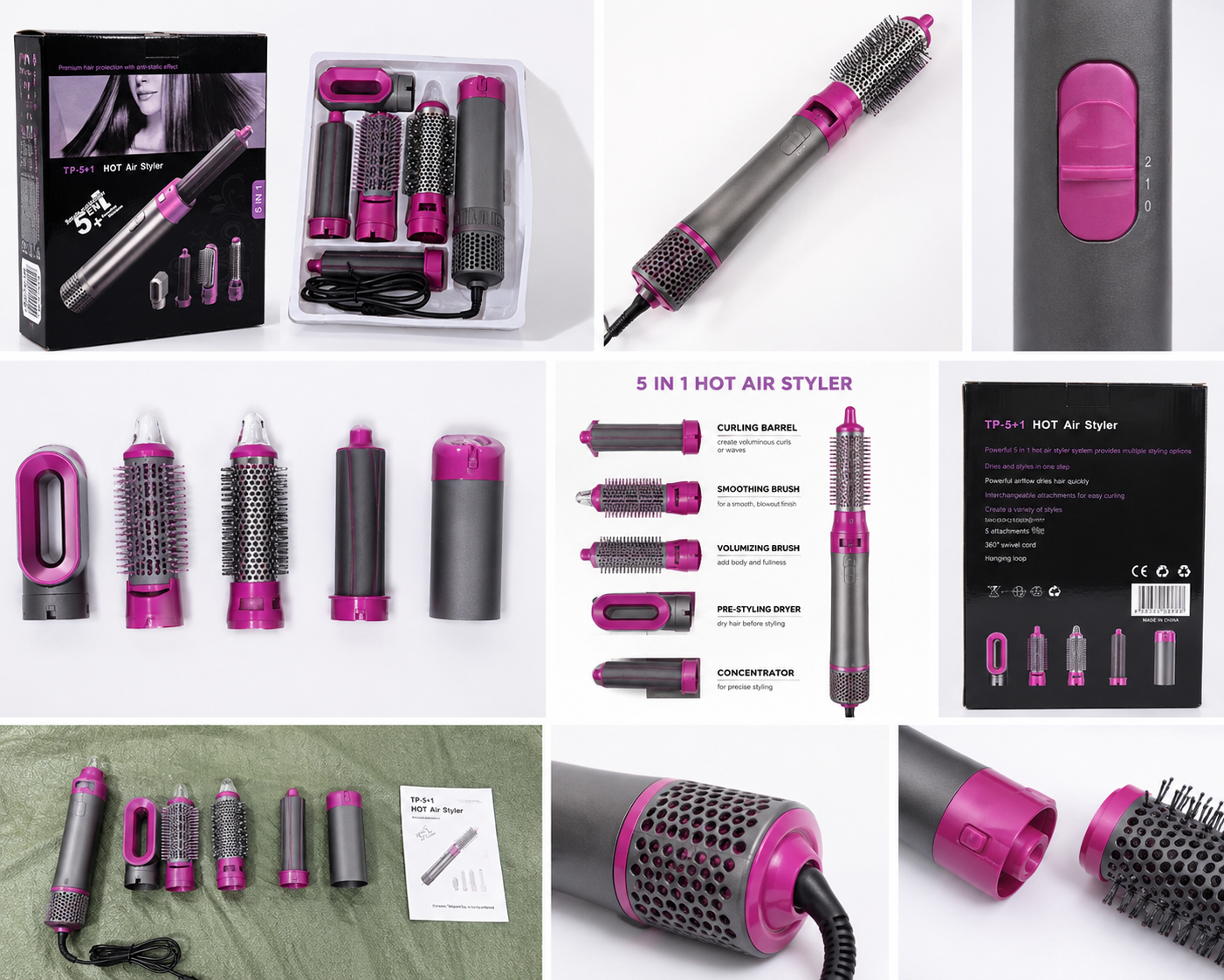 5-in-1 Professional Hot Air Styler & Hair Dryer Set