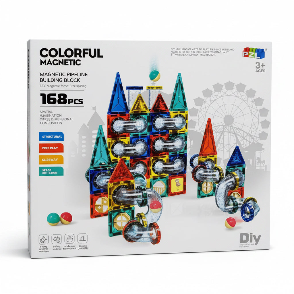 Magnetic Tiles Building Blocks Set, Large Magnet Building Blocks for Kids