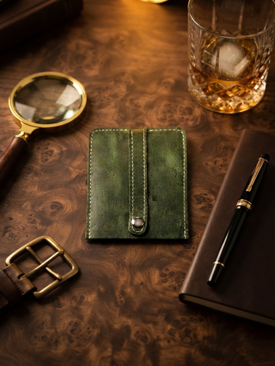 Handcrafted 100% Genuine Leather Key Pouch & Executive Car Key Cover | Bazaro.ae