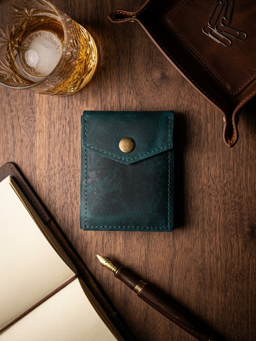 Crimson Crown  | Hand-Crafted Leather Wallet | Slim & Compact design