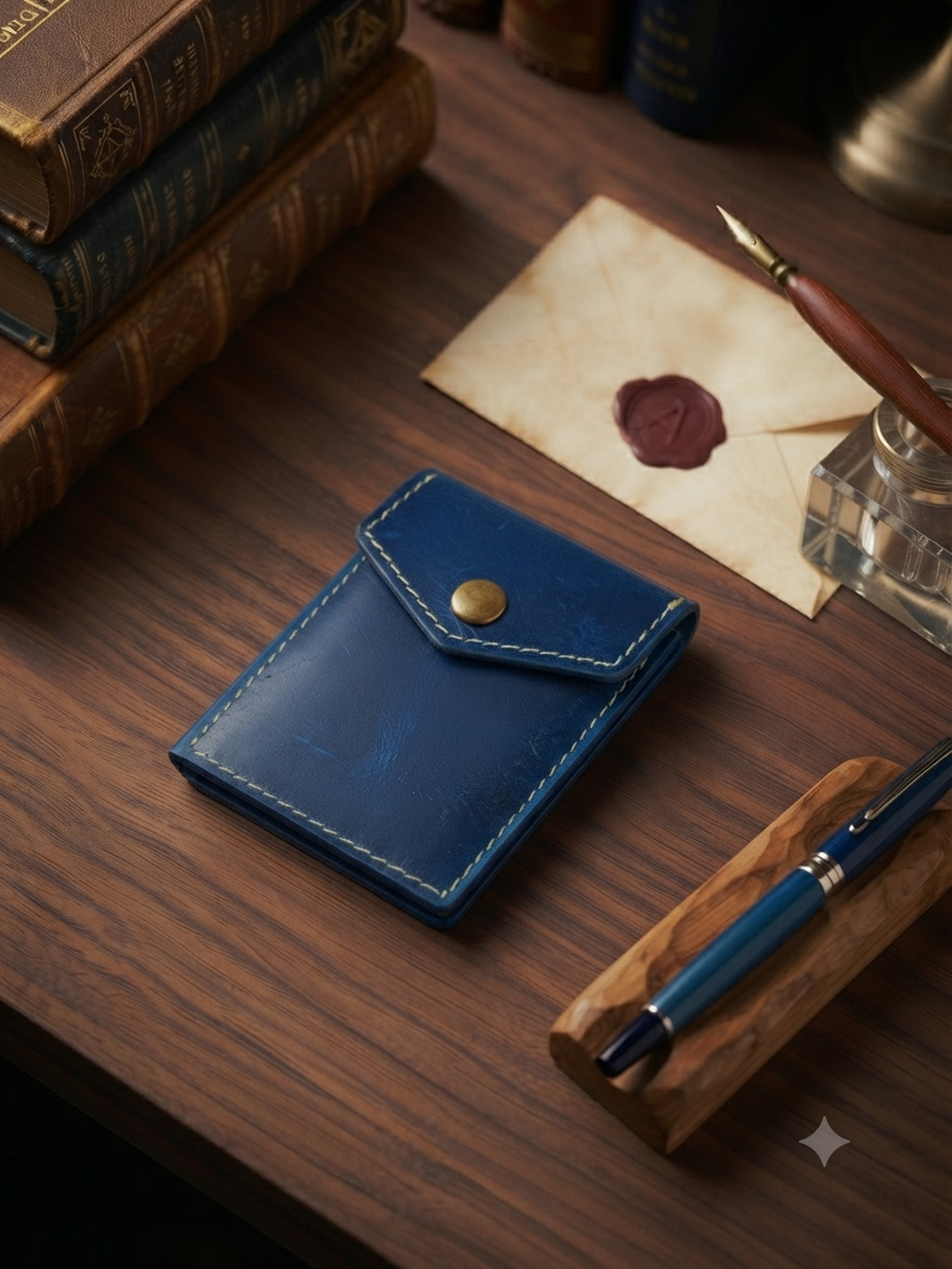 Royal Blue | Hand-Crafted Leather Wallet | Slim & Compact design