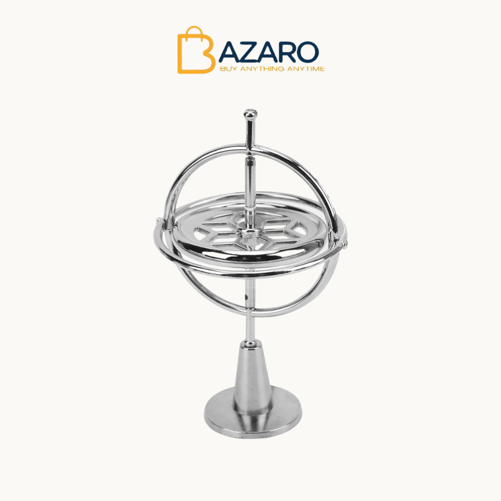 Gyroscope, Zinc Alloy Silver Anti Gravity Toy Gyroscope Balance Toy Metal Gyroscope Mechanical Structure for Adults And Children
