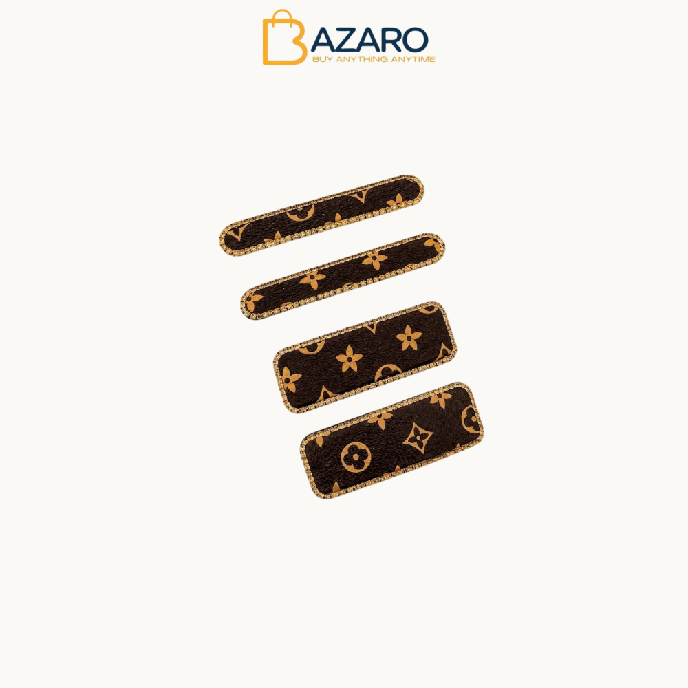 Luxury Brown Hair Barrettes – Monogram Design