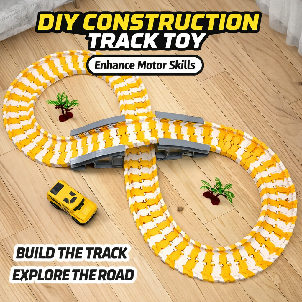 125 PCS Construction Race Tracks for Kids Toys,Track Set, Engineering Gifts for 3 4 5 6 Year Old Boys Girls