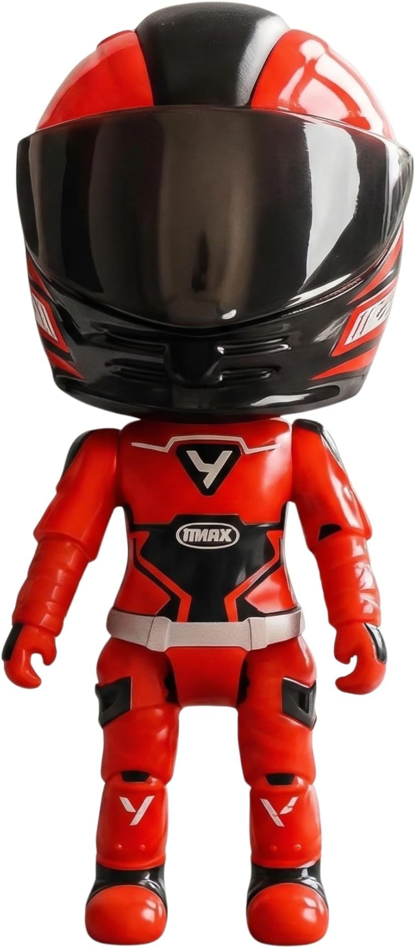 Mini Motorcycle Rider Action Figure Toy with Helmet | Bazaro.ae
