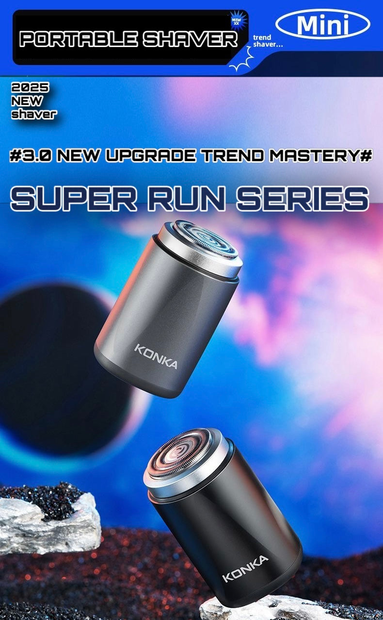 konka Electric Shaver | 3 Steel Blades | Anti Pinching | 2 Hour Battery life | Type C Charging