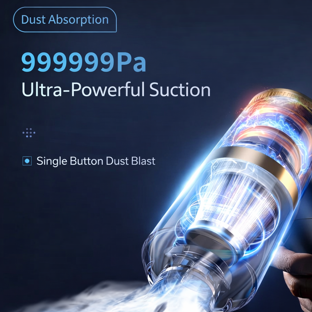 CAFELE 590W high-power 4-in-1 cordless vacuum cleaner - wireless, powerful cleaning, suitable for cleaning dust, debris, food residue