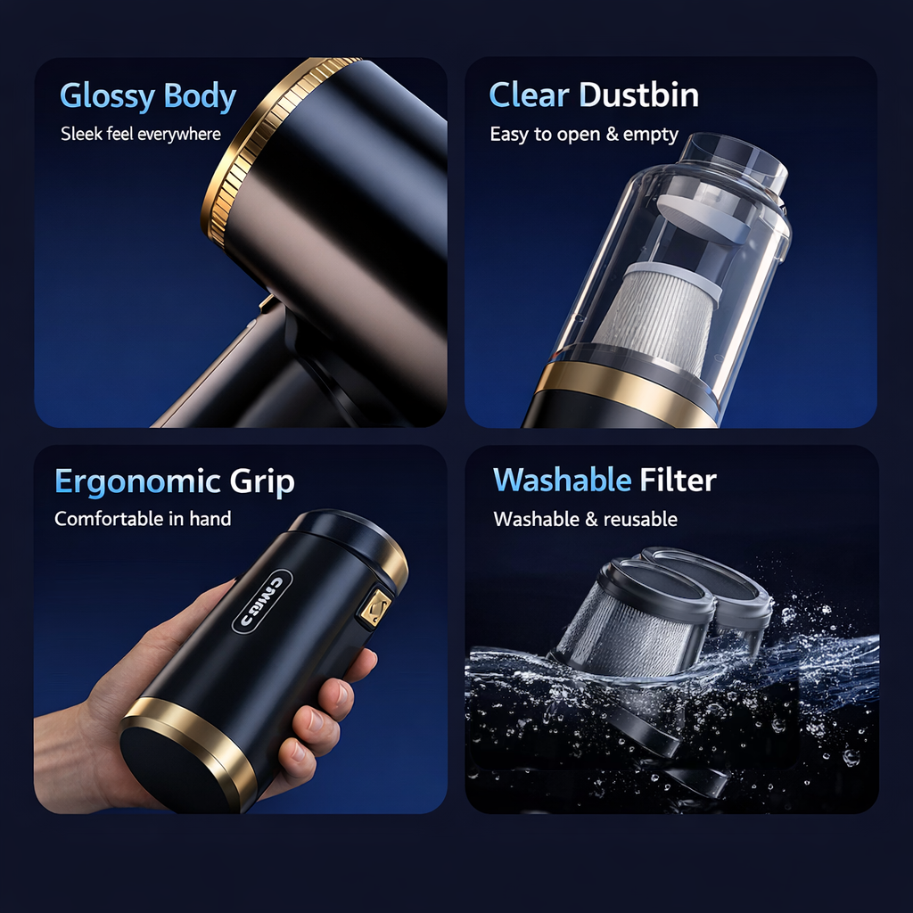 CAFELE 590W high-power 4-in-1 cordless vacuum cleaner - wireless, powerful cleaning, suitable for cleaning dust, debris, food residue