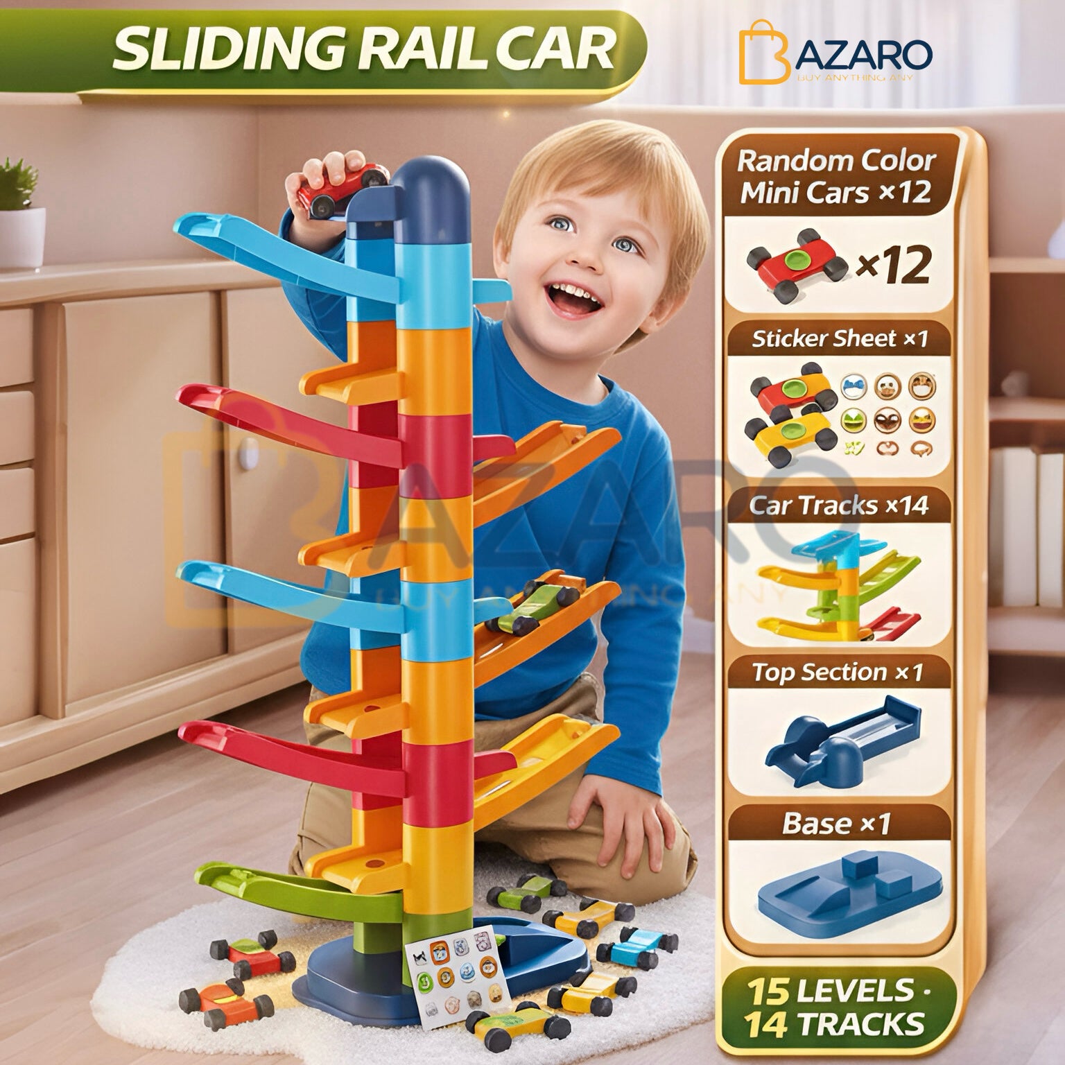 Ramp Racing Toy For Kids Car Adventure Toy Race Track Cars New DIY Assembled Gliding Track Vehicles car Parking Lot Car Model Combination Vehicle Set Children's Toys For Best Gift Boys kids