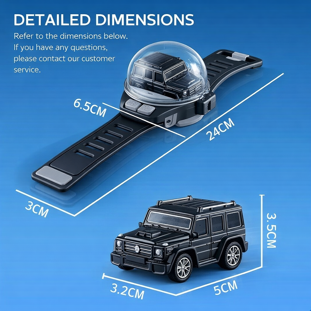 Remote Control Car Bracelet Watch Toys with LED Light,2.4 GHz Mini Racing Cars Wrist Toy for Kids,RC Small Car Interactive Outdoor Game Easter Halloween Birthday Gifts,Green