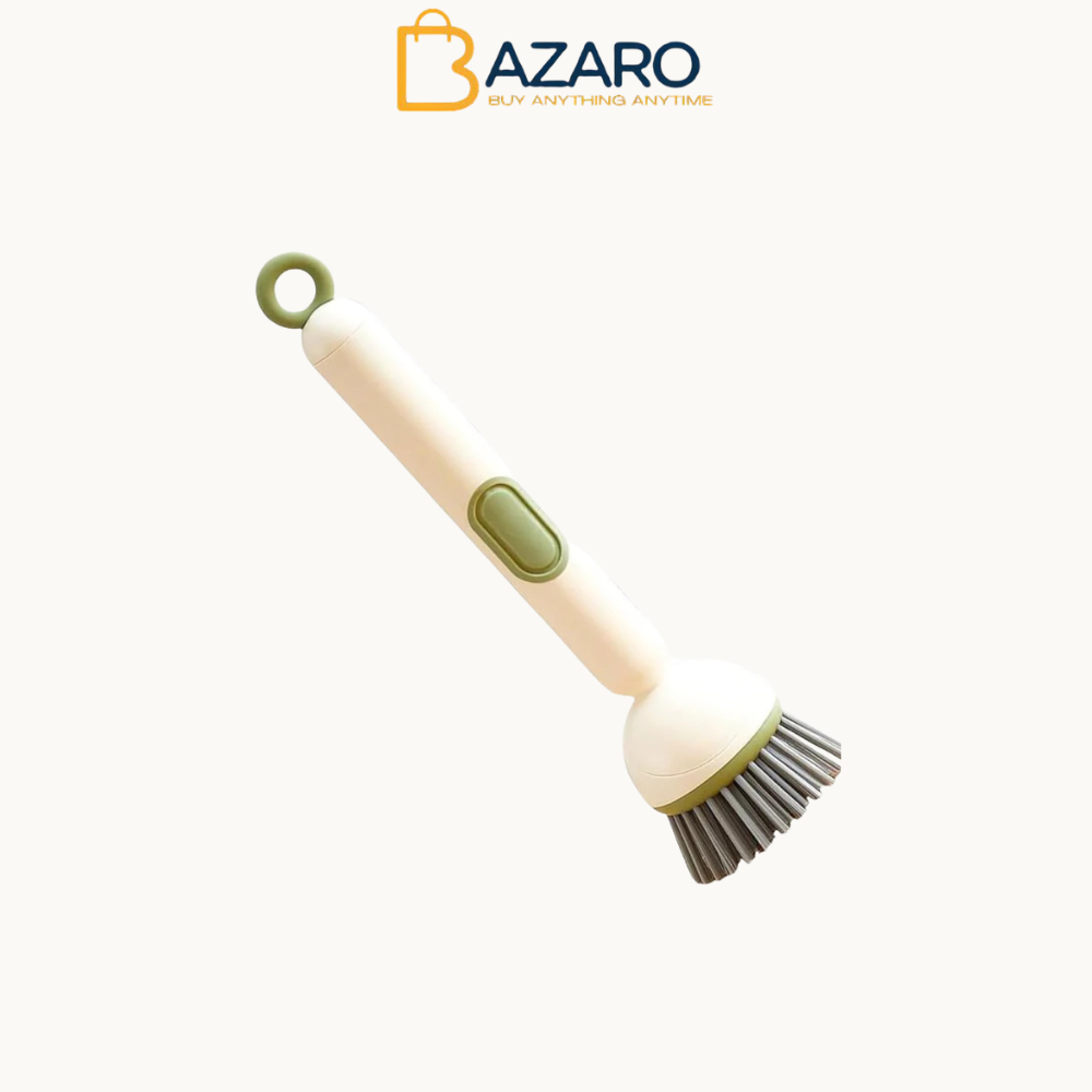 Dish Cleaning Brush (pack of 2)with Soap Dispenser | Kitchen Scrubber with Ergonomic Handle