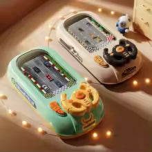Beacron Musical Steering Wheel Toys for Boys 4-6, Toddler Simulated Driving Racing Car Game with Sound