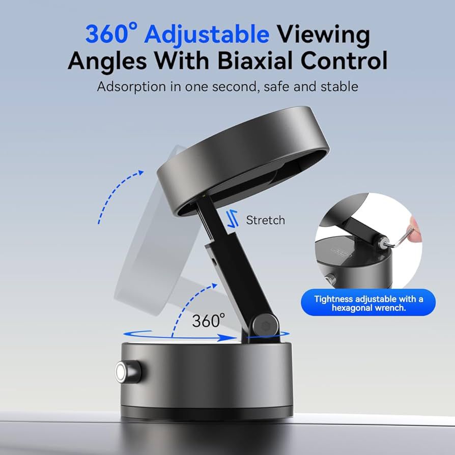 Vacuum Suction Magnetic Car Phone Holder