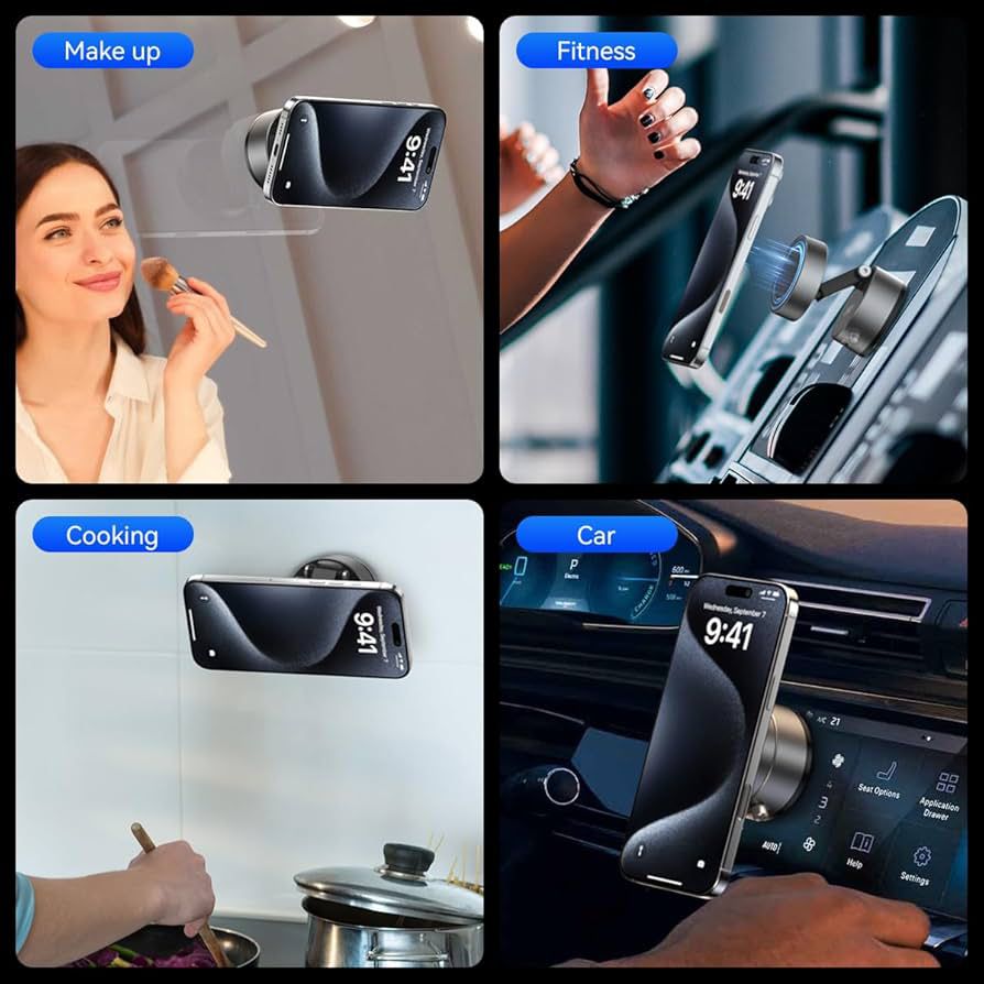 Vacuum Suction Magnetic Car Phone Holder