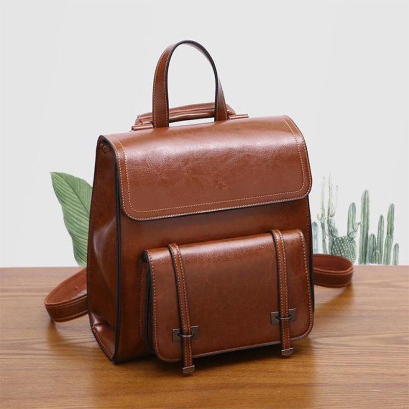 Business Backpack, Computer Backpack, Leather Shoulder Bag