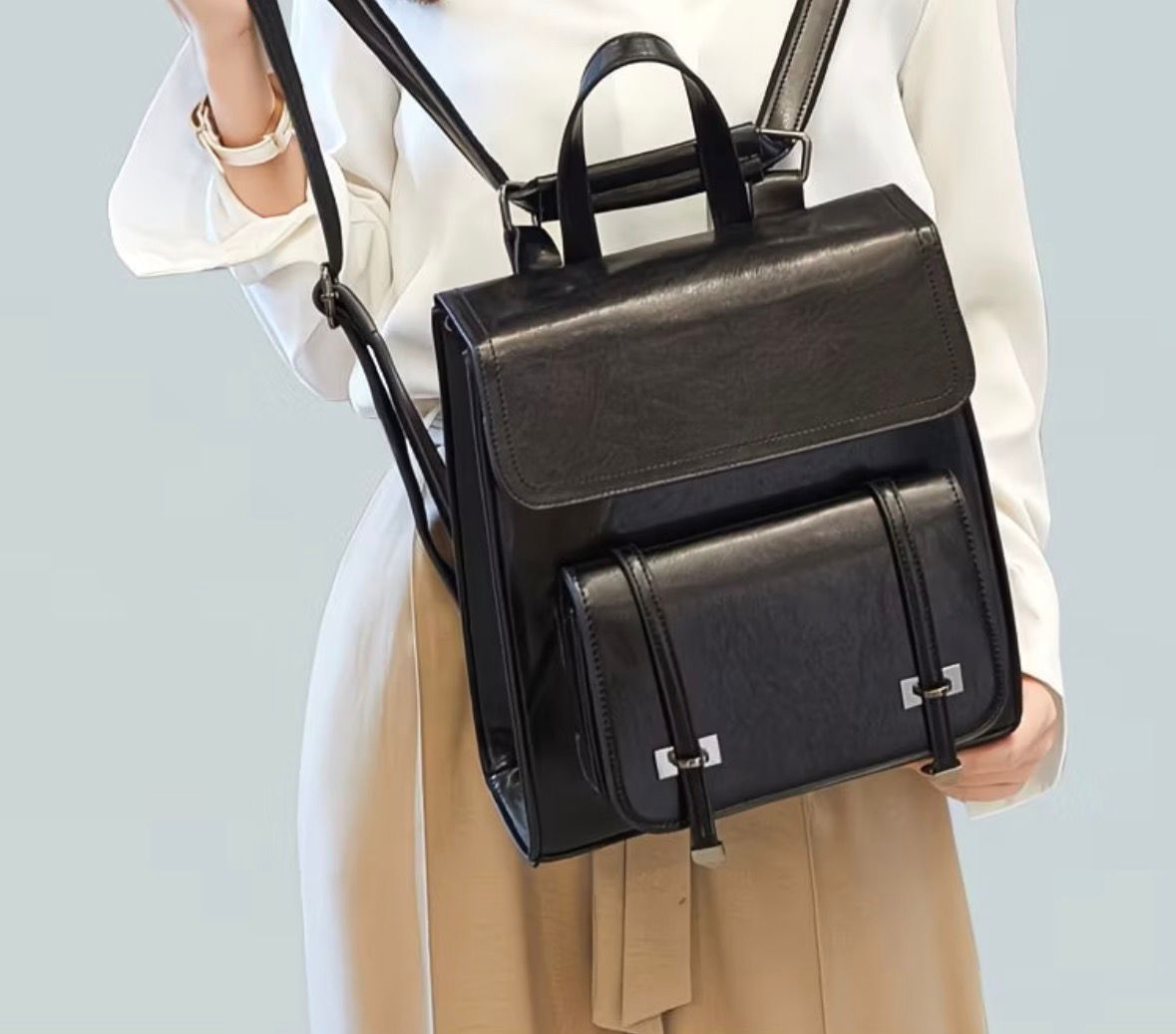 Business Backpack, Computer Backpack, Leather Shoulder Bag
