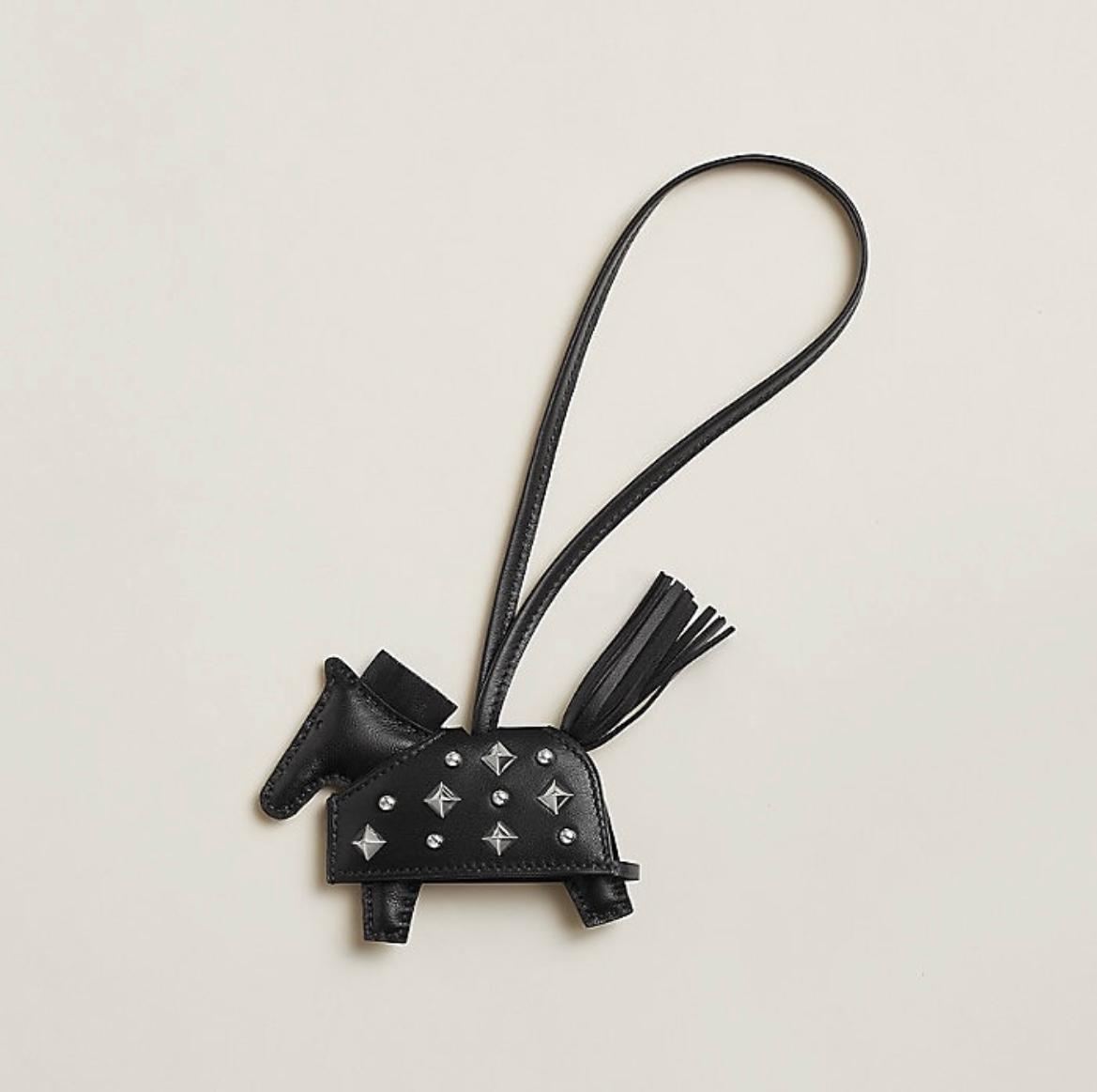 Studded Milo Leather Horse Bag Charm