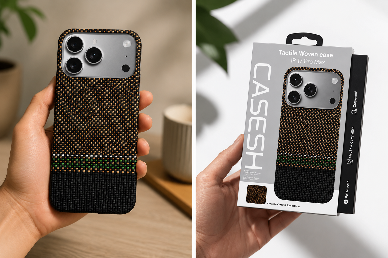 Woven Aramid Fiber Case for iPhone 17 Pro Max