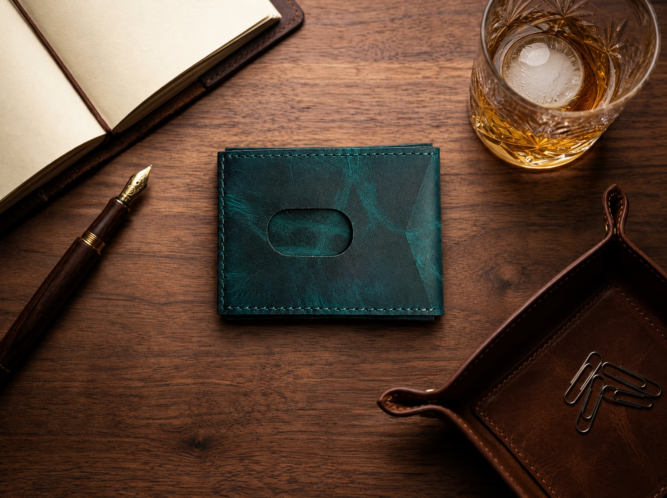 Crimson Crown  | Hand-Crafted Leather Wallet | Slim & Compact design