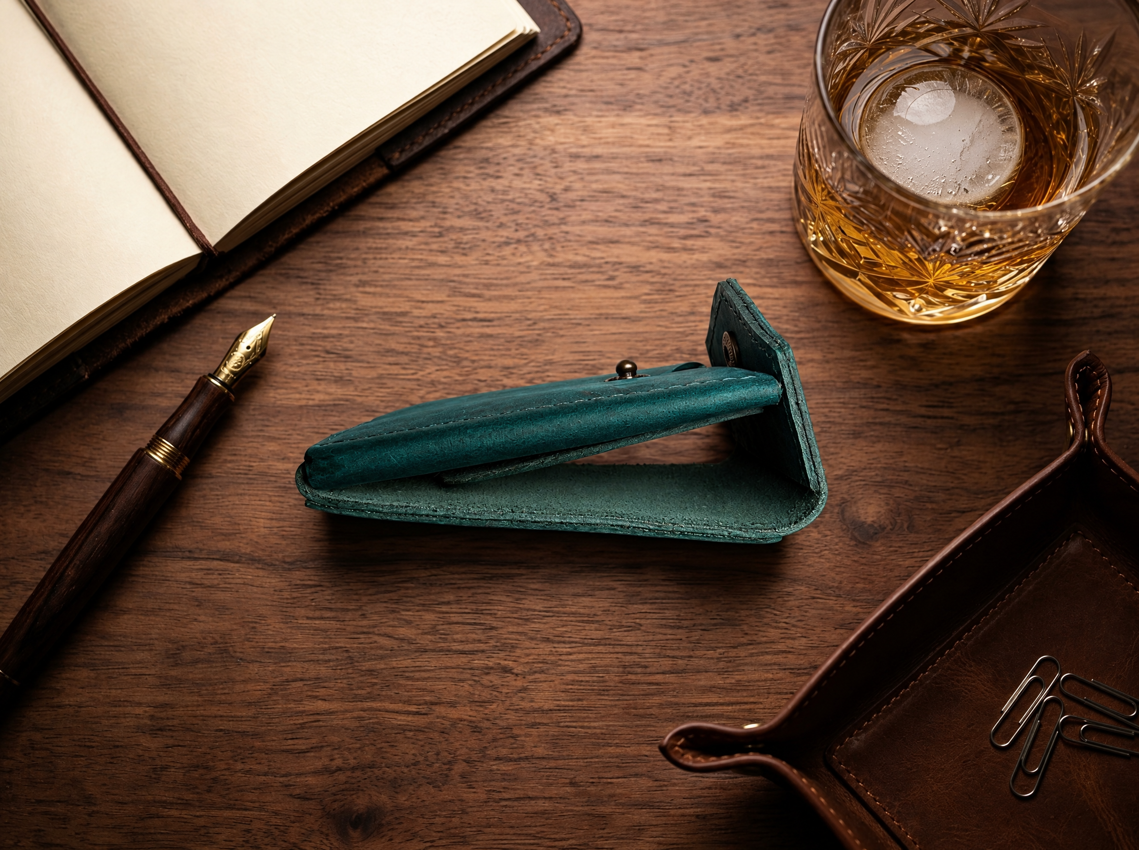 Crimson Crown  | Hand-Crafted Leather Wallet | Slim & Compact design