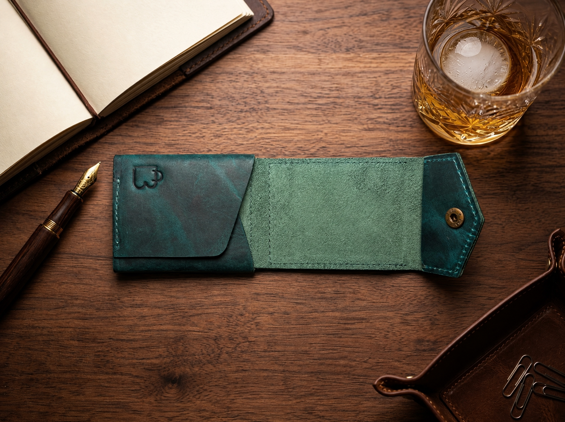 Crimson Crown  | Hand-Crafted Leather Wallet | Slim & Compact design