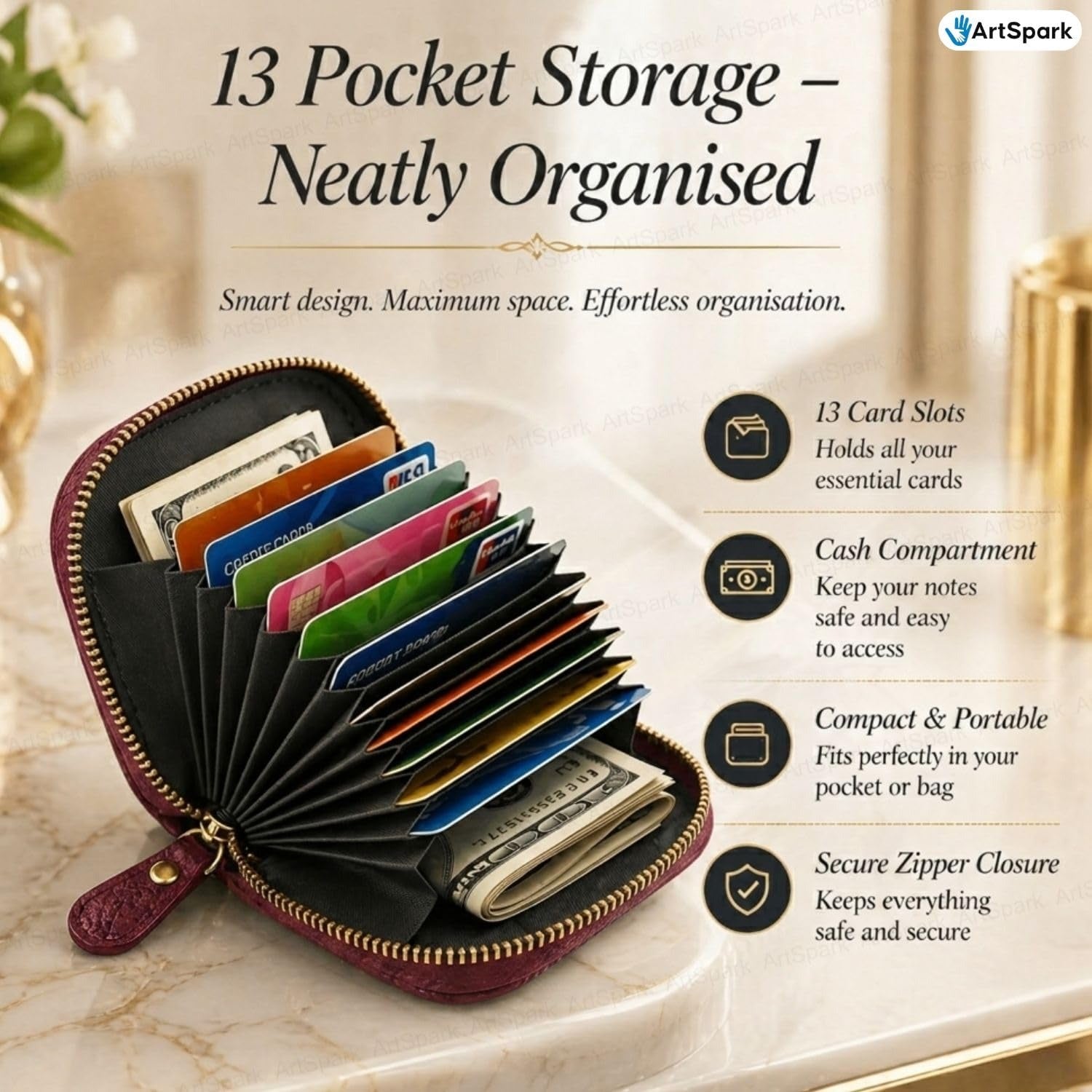 Card Holder – Cute Duck Theme Mini PU Leather Wallet for Kids & Women